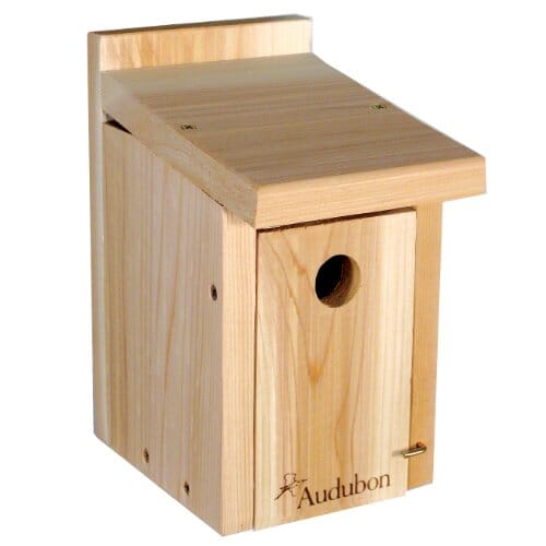 Audubon Wren/Chickadee Cedar Wild Bird House - Tan - 7.4 X 5.4 X 9.7 In  