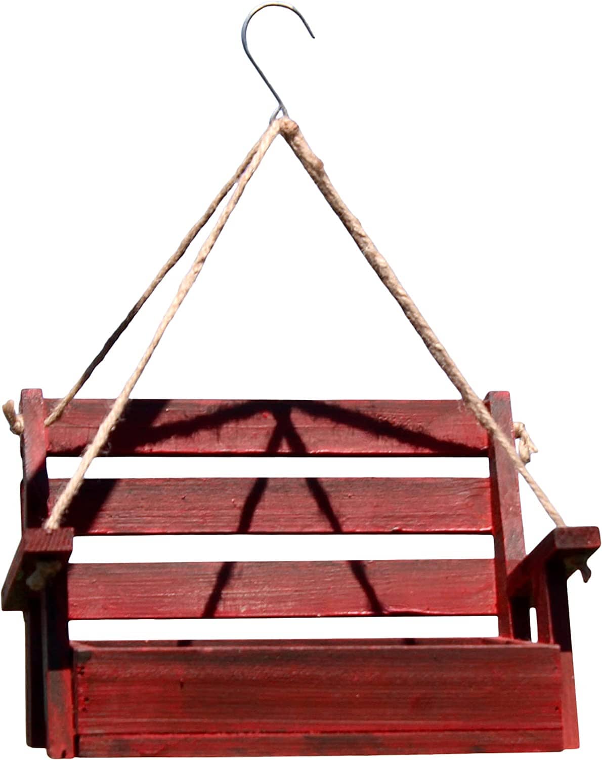 Backyard Essentials Hanging Porch Swing Wild Bird Feeder - Red - 4.63 X 8.36 X 5.75  