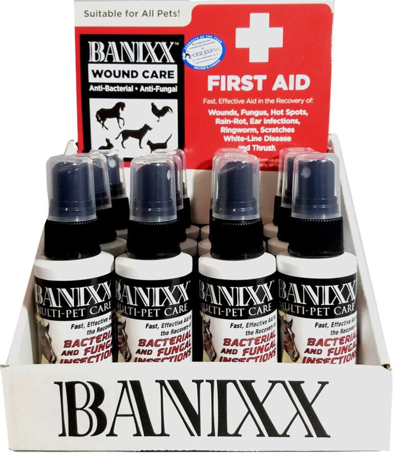 Banixx Wound Care Trial Size Spray Display Veterinary Supplies Sprays/Daubers - 2 Oz - 12 Count