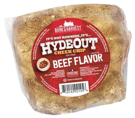 Bark + Harvest by Superior Farms HydeOut Beef Cheek Chips Beef Flavored - 20ct Case Dog Natural Chews - Display Box - Case of 20  