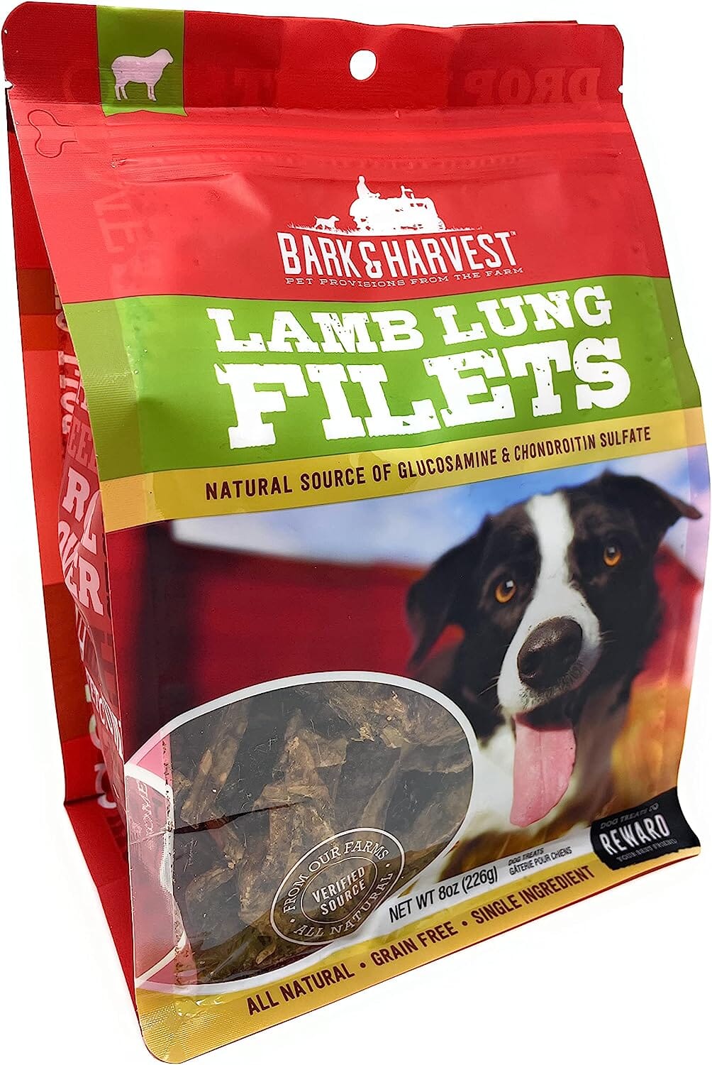 Bark + Harvest by Superior Farms Lamb Lung Filets Dog Natural Chews - 8oz Bag  