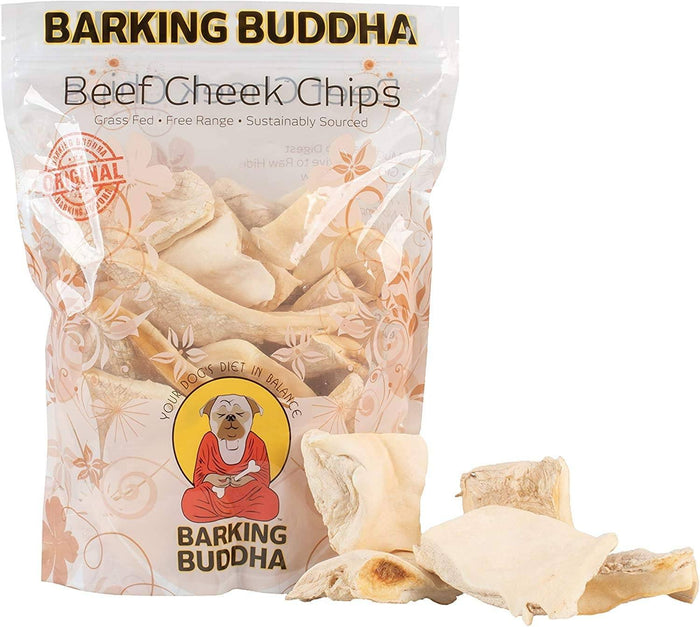 Barking Buddha Beef Cheek Chips Value bag Natural Dog Chews - 6 Count