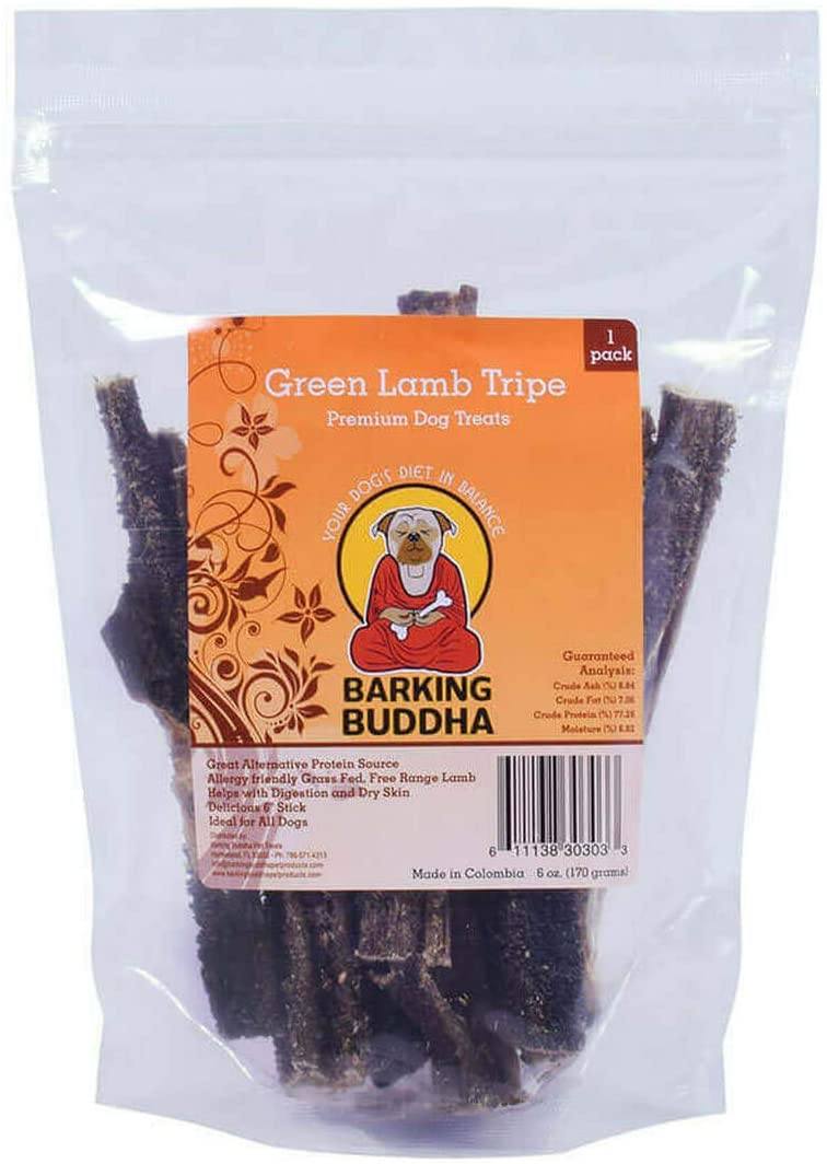 Barking Buddha Lamb Green Tripe Sticks Natural Dog Chews - 6 oz  
