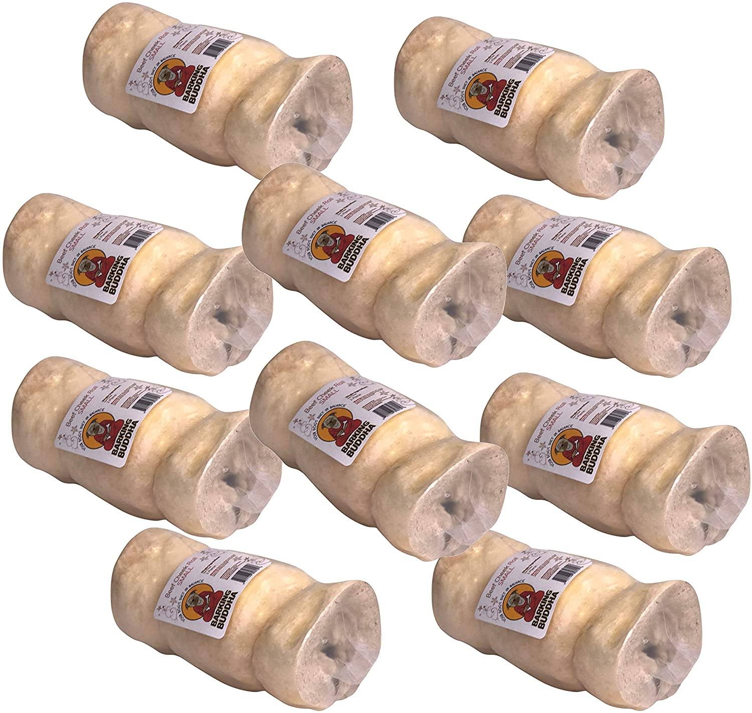 Barking Buddha Small Beef Cheek Roll E-Tag Natural Dog Chews - 24 Count  