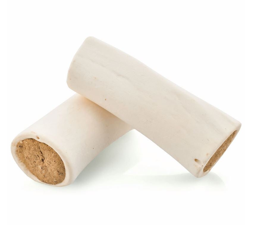 Barkworthies 5"-6" Shin Bone Stuffed with Bacon & Cheese Dog Chew Treat - 10 ct Case - Case of 1