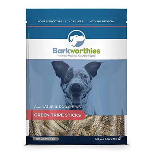 Barkworthies Belly Bark Green Tripe Sticks Dog Chew Treat - 7 oz Bag  