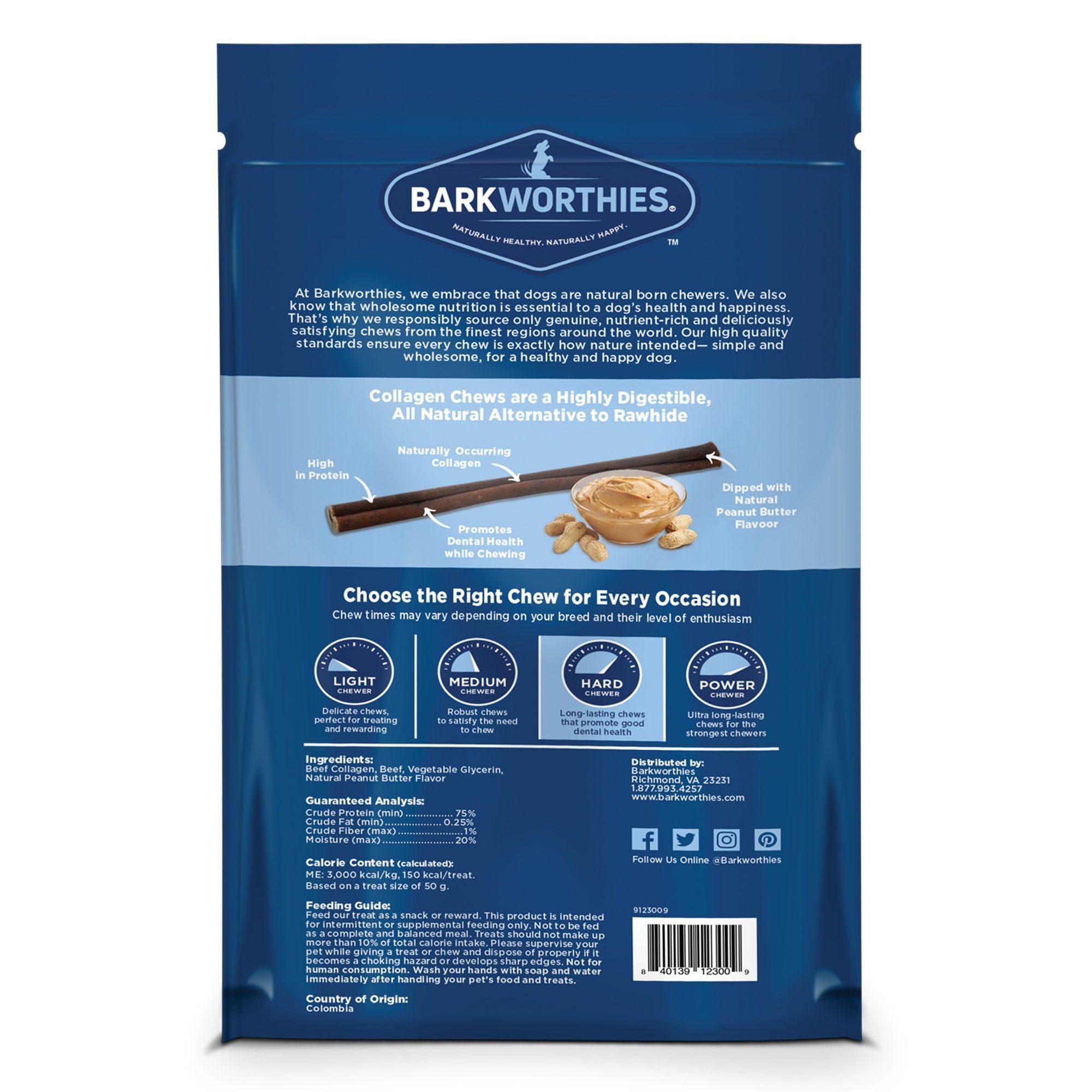 Barkworthies Daily Health Boost Collagen Beef Stick PB Flavor 6