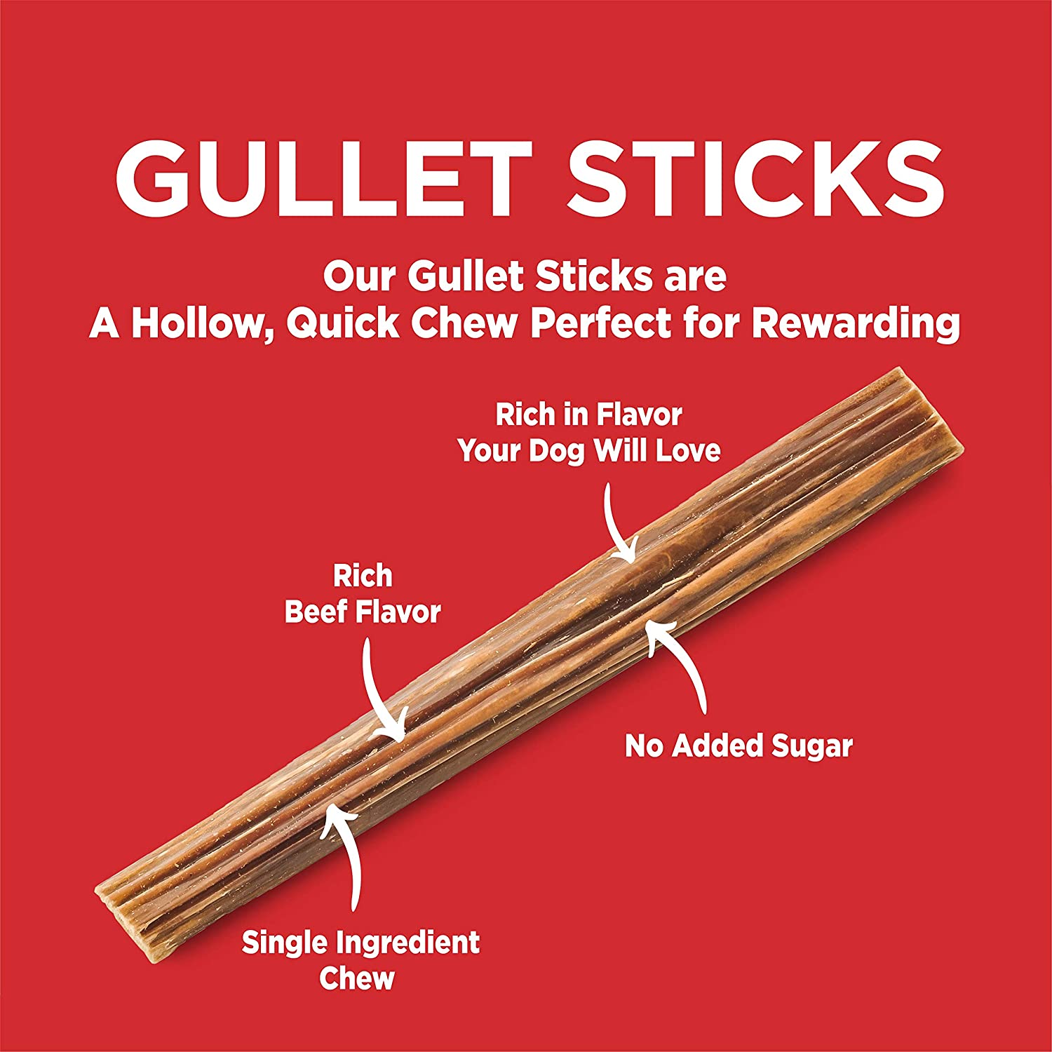 Barkworthies Gullet Sticks 1.5 lb Natural Dog Chews -  