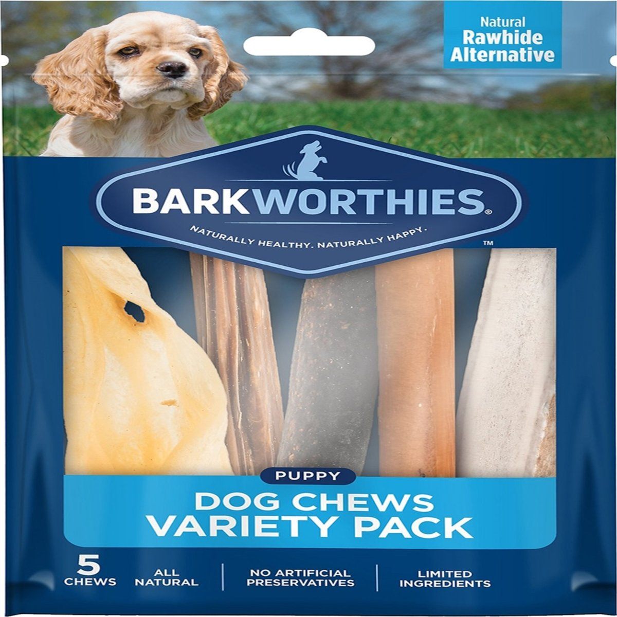 Barkworthies Meat Lovers Dog Chew Treats - 10 Pack  