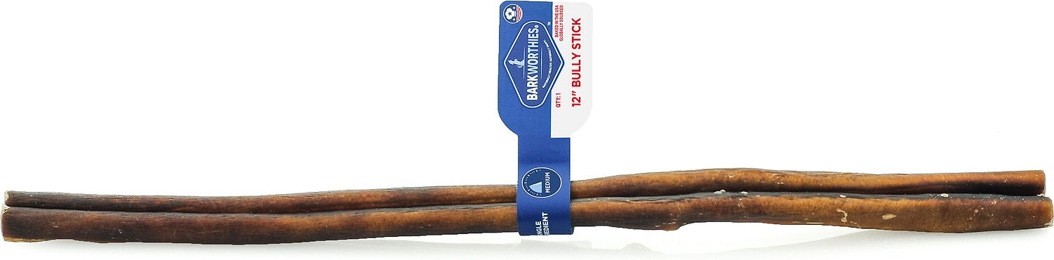 Barkworthies Odor Free American Baked Dog Bully Sticks - 12