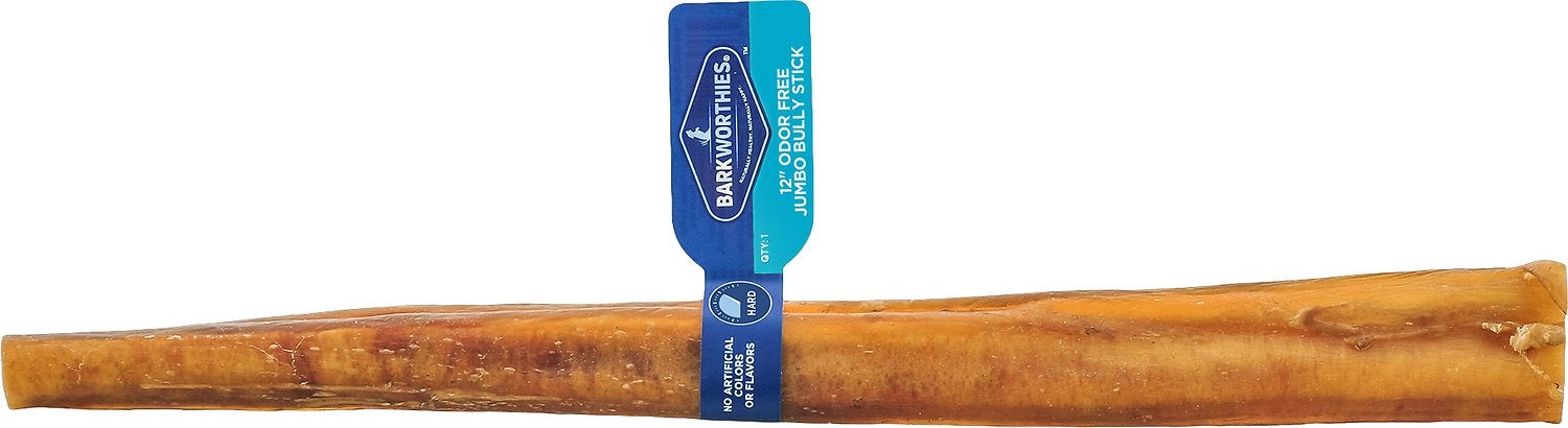 Barkworthies Premium Odor Free Dog Bully Sticks - 12" - 35 ct Case - Case of 1  