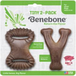 Benebone Dog Chews Wishbone and Dental Tiny - 2 Pack