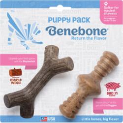 Benebone Dog Chews Zaggler & Bacon Puppy - 2 Pack