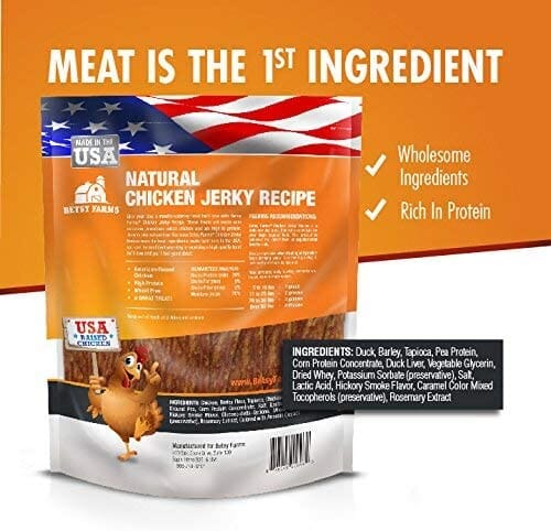 Betsy Farms Betsy Farms USA Natural Dog Jerky Treats - Chicken - 12 Oz  