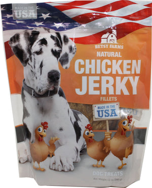 Betsy Farms Betsy Farms USA Natural Dog Jerky Treats - Chicken - 12 Oz