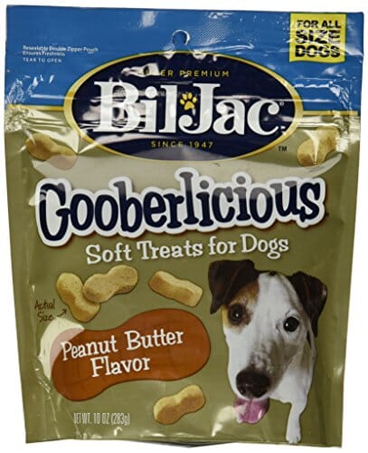 Bil-Jac Gooberlicious Soft and Chewy Dog Treats - Peanut Butter - 10 Oz - 8 Pack  