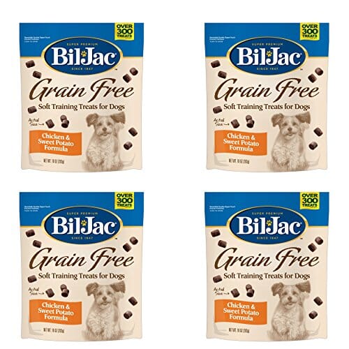 Bil-Jac Grain-Free Soft Training Dog Treats Soft and Chewy Dog Treats - Chicken and Sweet Potato - 10 Oz - 8 Pack  