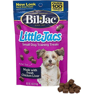 Bil-Jac Little Jacs Soft Training Soft and Chewy Dog Treats - Chicken Liver - 4 Oz - 10...