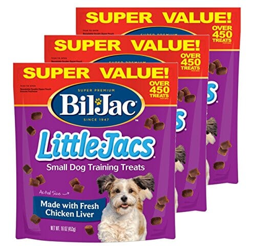 Bil-Jac Little Jacs Training Dog Treats Soft and Chewy Dog Treats - Chicken Liver - 16 Oz - 6 Pack  