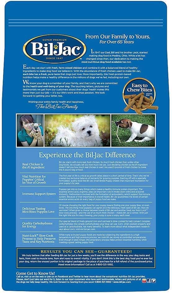 Bil-Jac Small Breed Puppy Dry Dog Food - Chicken - 6 Lbs  