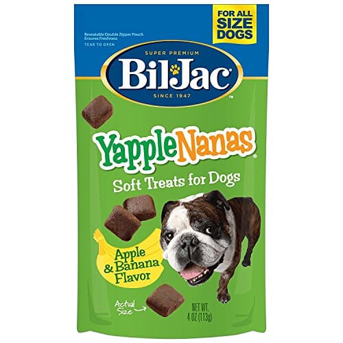 Bil-Jac Yapplenanas Soft and Chewy Dog Treats - Apple and Banana - 4 Oz - 10 Pack  