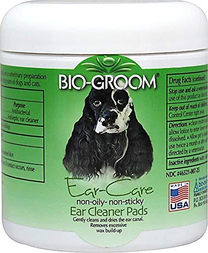 Bio-Groom Ear-Care Non Oily-Non Sticky Ear Pad Dog Ear Care - 25 Pack  