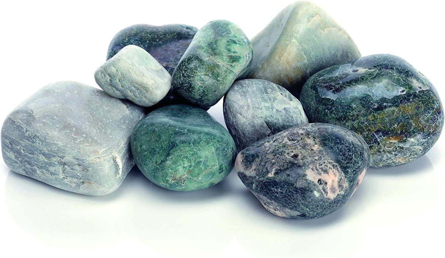 biOrb Marble Pebble Set Decoration Freshwater Gravel - Green  