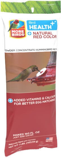 Bird Health + Hummingbird Nectar Powder Wild Bird Food - Red - 2 Lbs  