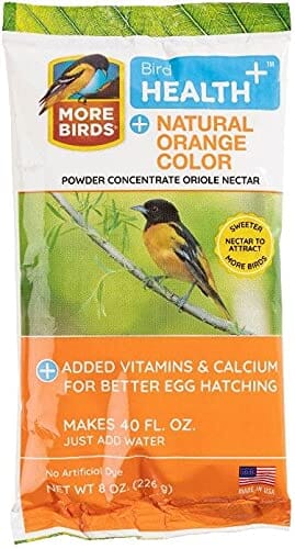 Bird Health + Oriole Nectar Powder Wild Bird Food - Orange - 8 Oz  
