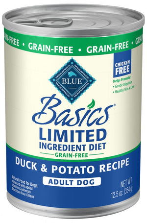 Blue Buffalo Basics Limited Ingredient Diet Grain Free Adult Duck & Potato Canned Dog Food