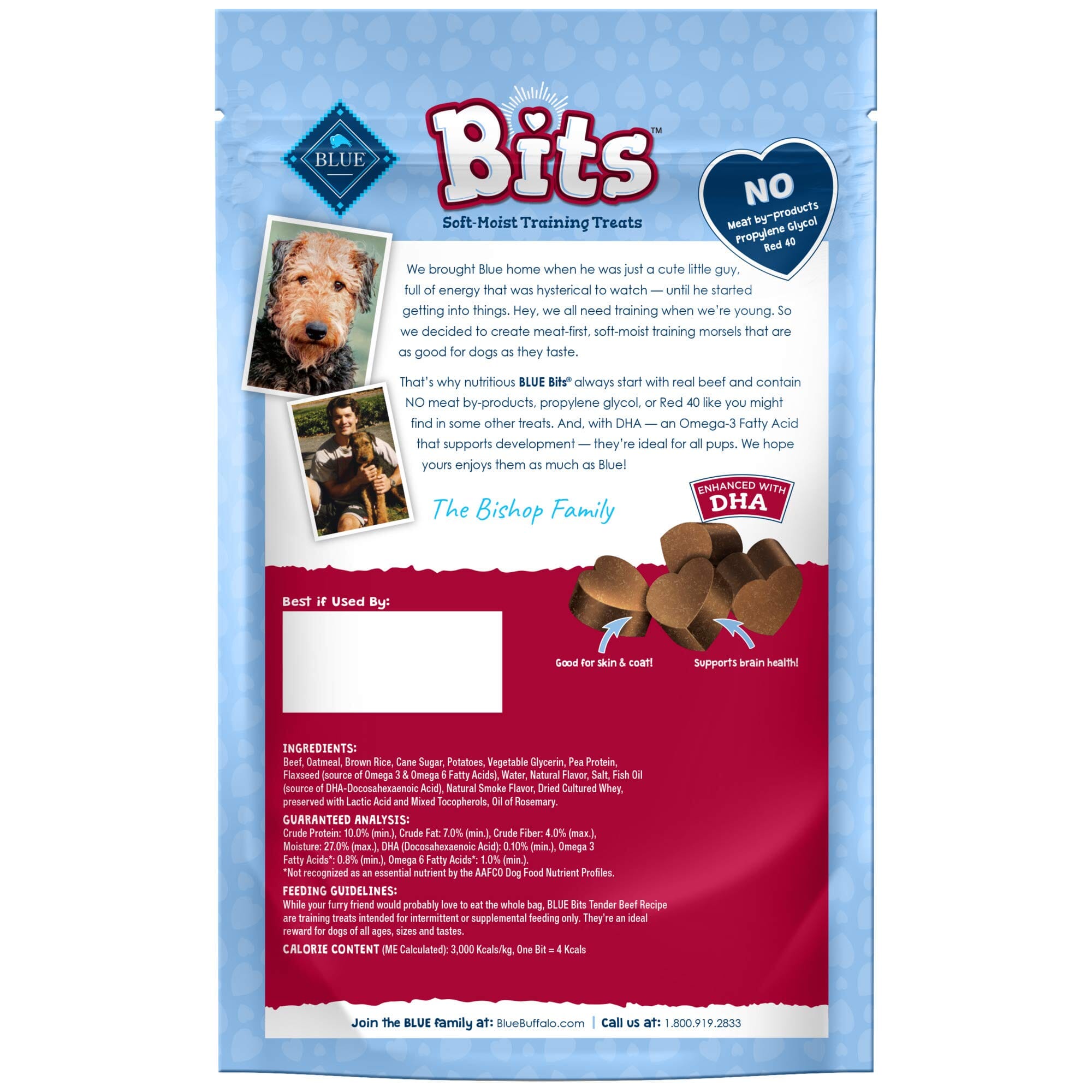 Blue Buffalo Blue Bits Tasty Beef Moist Soft and Chewy Dog Training Treats - 4 Oz  