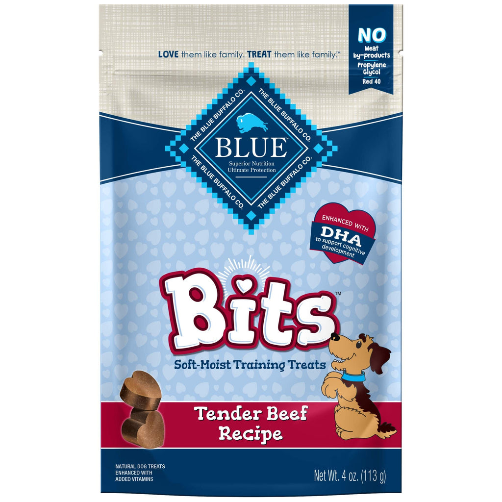Blue Buffalo Blue Bits Tasty Beef Moist Soft and Chewy Dog Training Treats - 4 Oz  