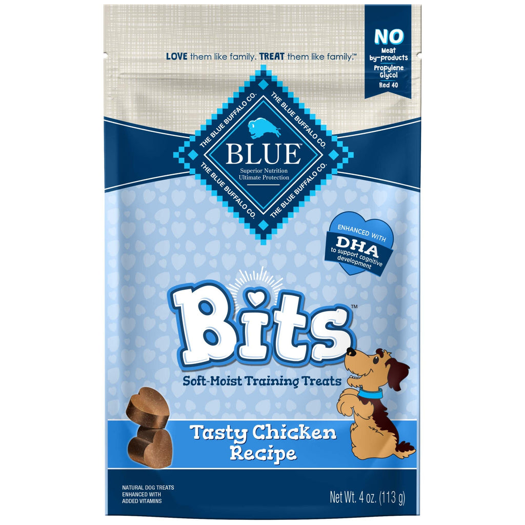 Blue Buffalo Blue Bits Tasty Chicken Moist Soft and Chewy Training Dog Treats - 4 Oz  
