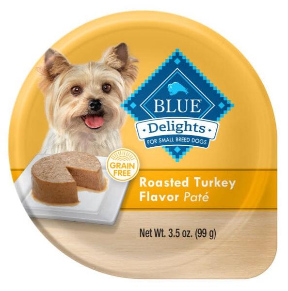 Blue Buffalo Delights Natural Adult Small Breed Wet Dog Food Cup, Filet  Mignon Flavor in Hearty Gravy 3.5-oz (Pack of 12)