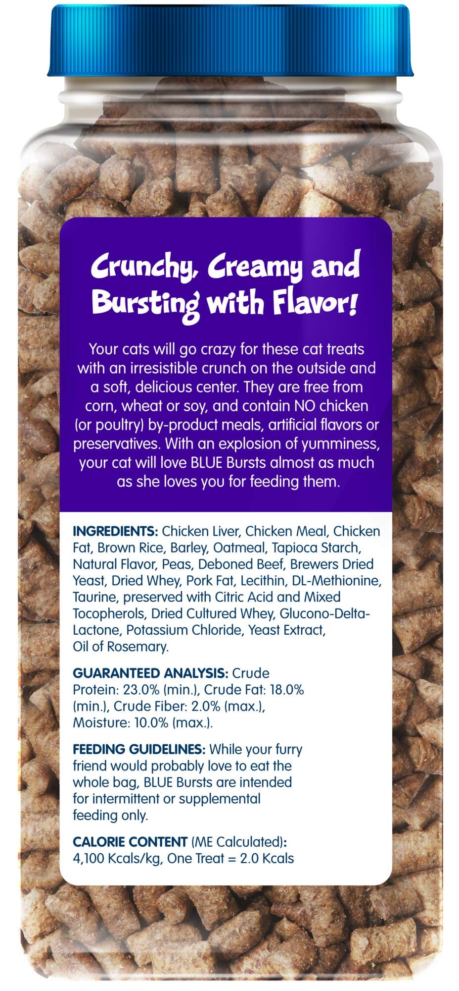 Blue Buffalo Bursts Crunchy and Creamy Liver and Beef Crunchy Cat Treats - 12 Oz  