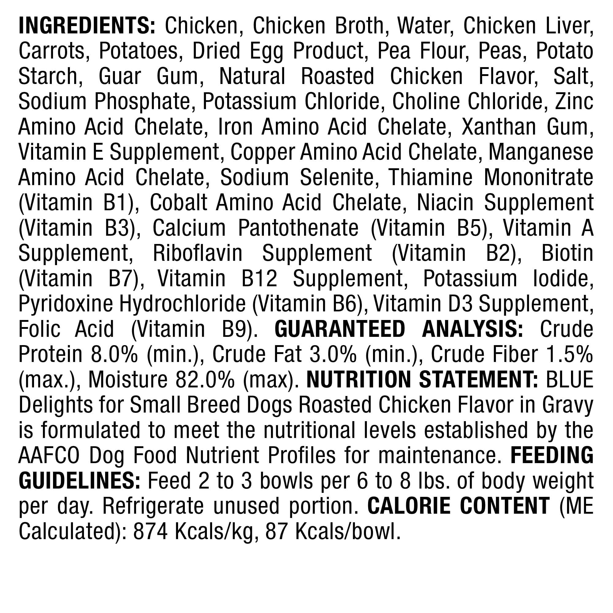 Blue Buffalo Devine Delights Adult Small-Breed Rotisserie Chicken in Gravy Wet Dog Food - 3.5 Oz - 12 Trays  