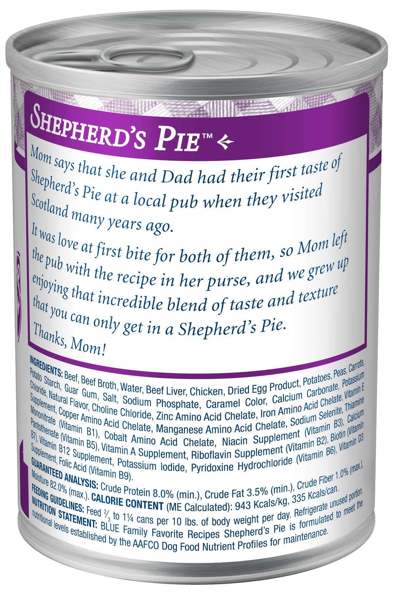 Blue Buffalo Family Favorites Shephard's Pie Beef in Gravy Canned Dog Food - 12.5 Oz - Case of 12  