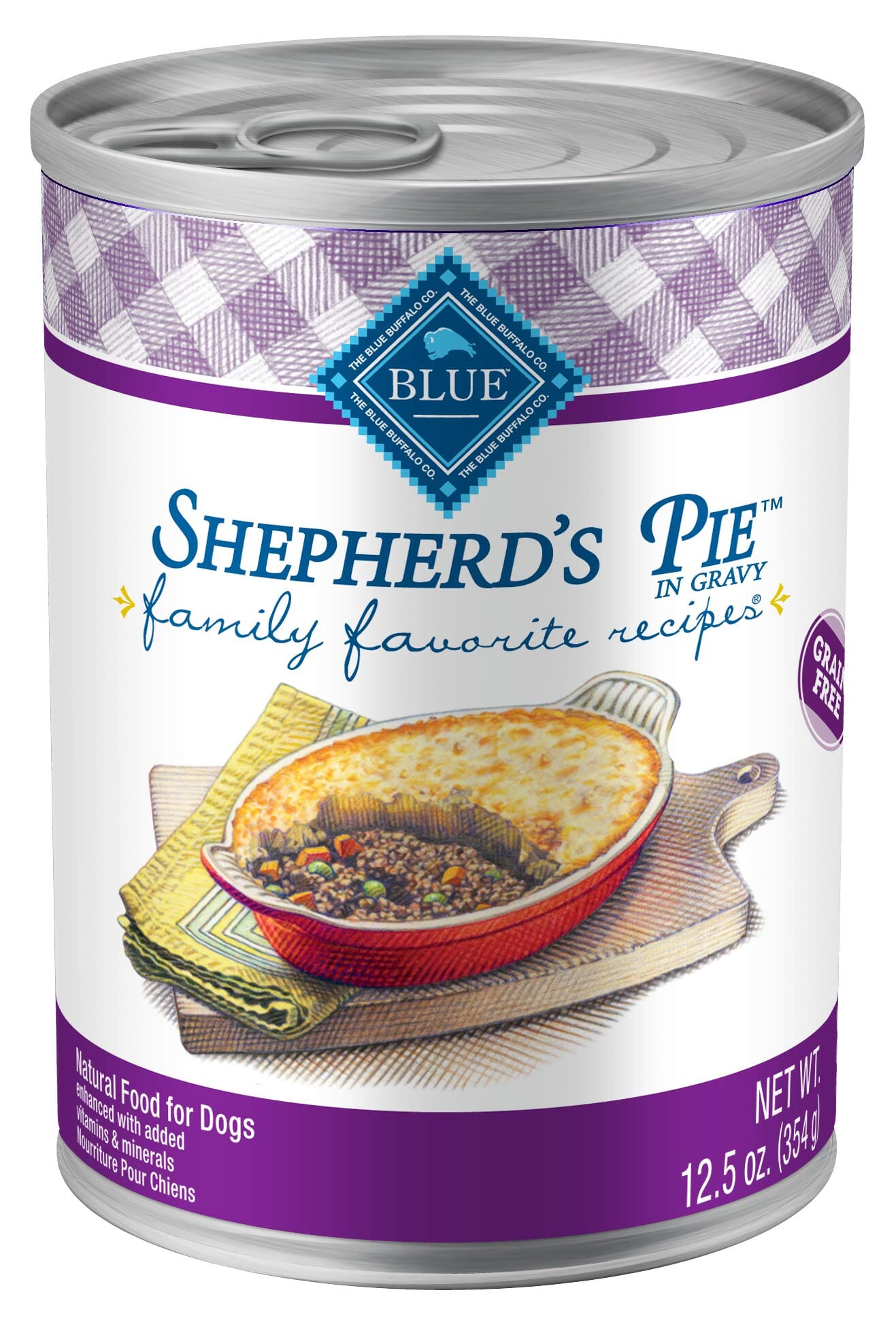 Blue Buffalo Family Favorites Shephard's Pie Beef in Gravy Canned Dog Food - 12.5 Oz - Case of 12  
