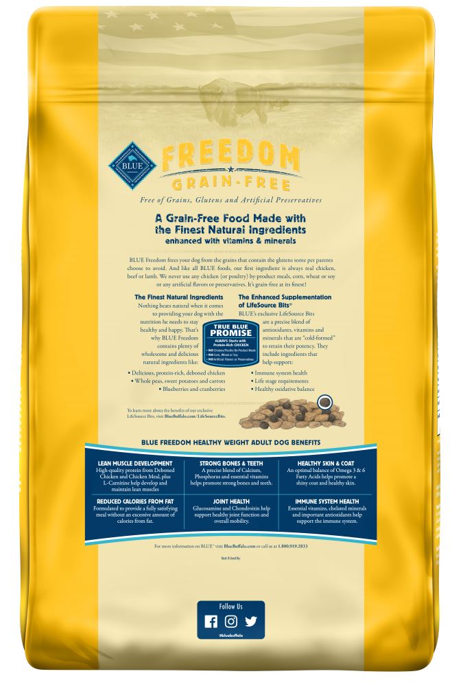 Blue Buffalo Freedom Adult Healthy Weight Chicken Recipe Dry Dog Food  