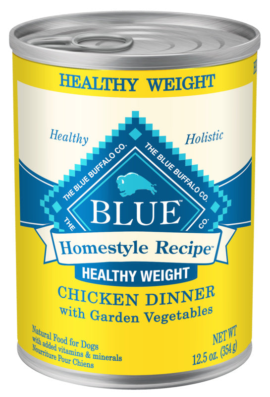 Blue Buffalo Homestyle Recipe Healthy Weight Chicken Dinner with Garden Vegetables Cann...