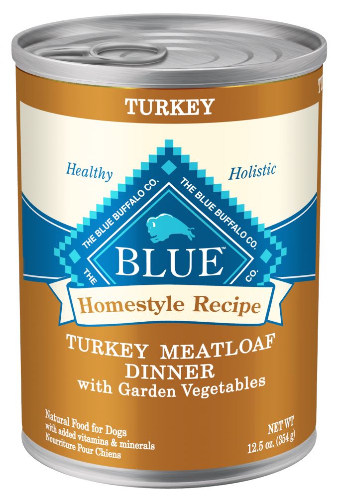 Blue Buffalo Homestyle Recipe Turkey Meatloaf Dinner With Carrots And Sweet Potatoes Ca...
