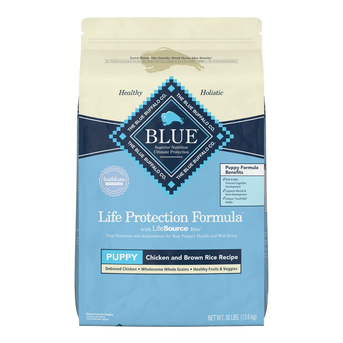 Blue Buffalo Life Protection Formula Chicken and Brown Rice Puppy Dry Dog Food - 30 Lbs