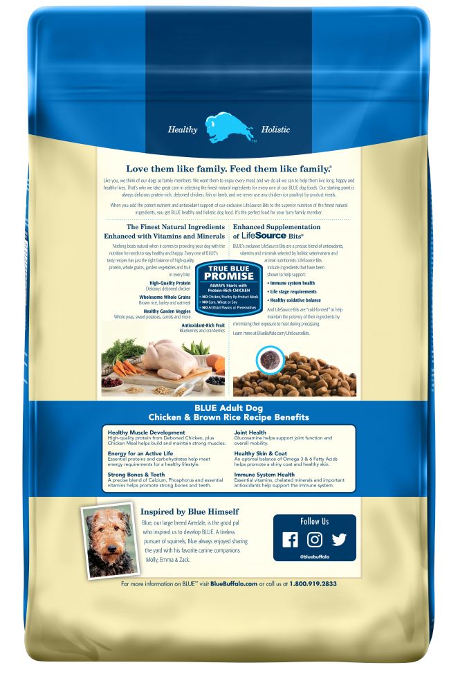 Blue Buffalo Life Protection Natural Chicken & Brown Rice Recipe Adult Dry Dog Food  