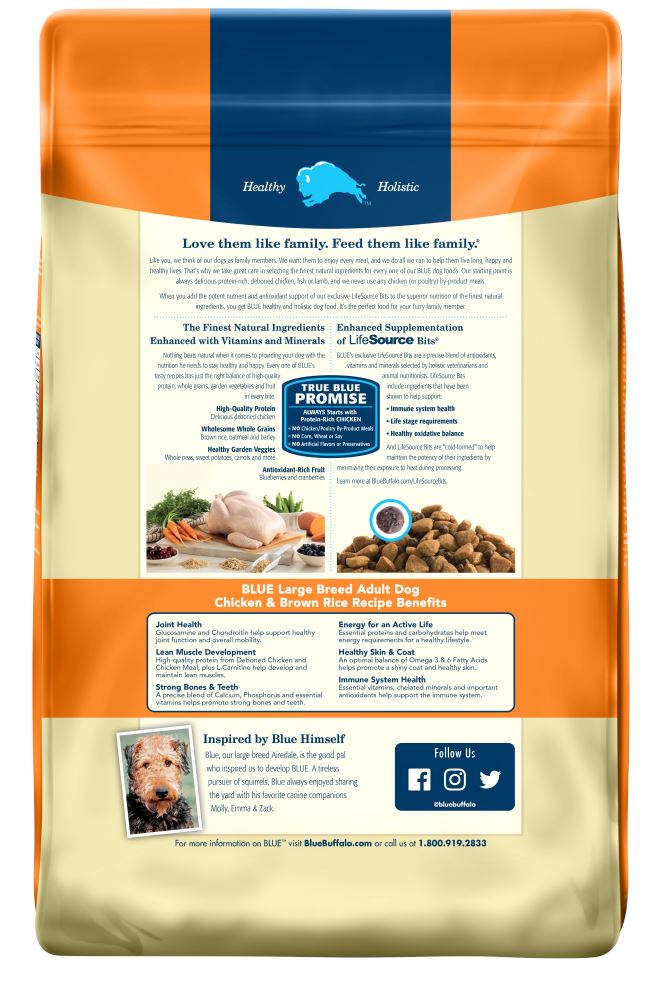 Blue Buffalo Life Protection Natural Chicken & Brown Rice Recipe Large Breed Adult Dry Dog Food  