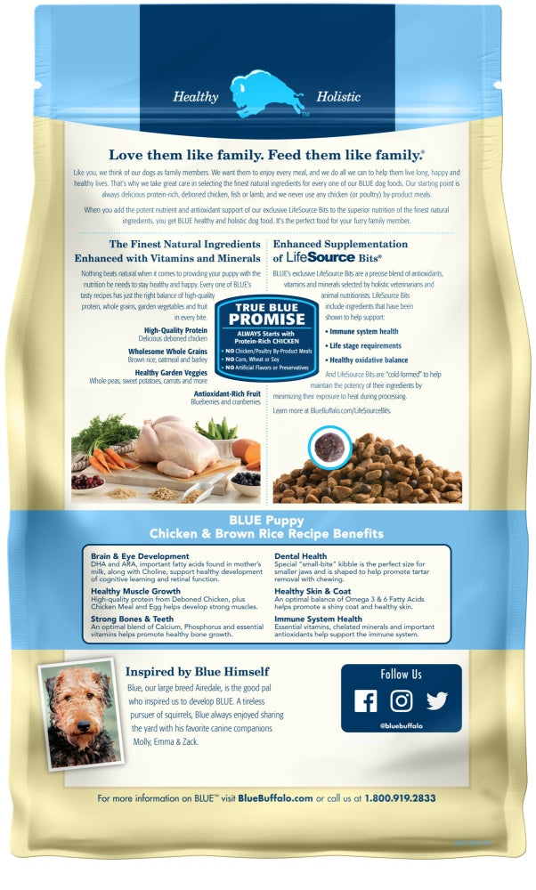 Blue Buffalo Life Protection Natural Chicken & Brown Rice Recipe Puppy Dry Dog Food  