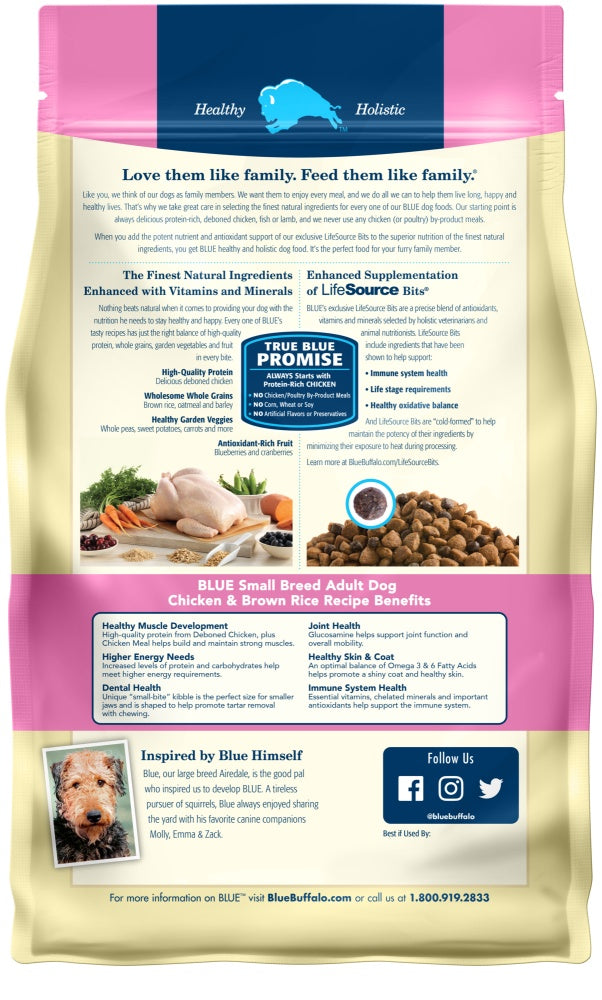 Blue Buffalo Life Protection Natural Chicken & Brown Rice Recipe Small Breed Adult Dry Dog Food  