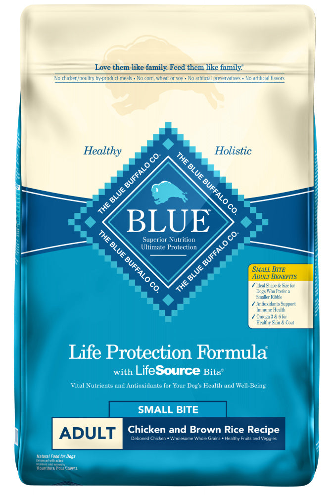 Blue Buffalo Life Protection Natural Small Bites Chicken & Brown Rice Recipe Adult Dry Dog Food  