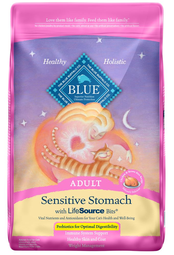 Blue Buffalo Sensitive Stomach Natural Chicken & Brown Rice Dry Cat Food  