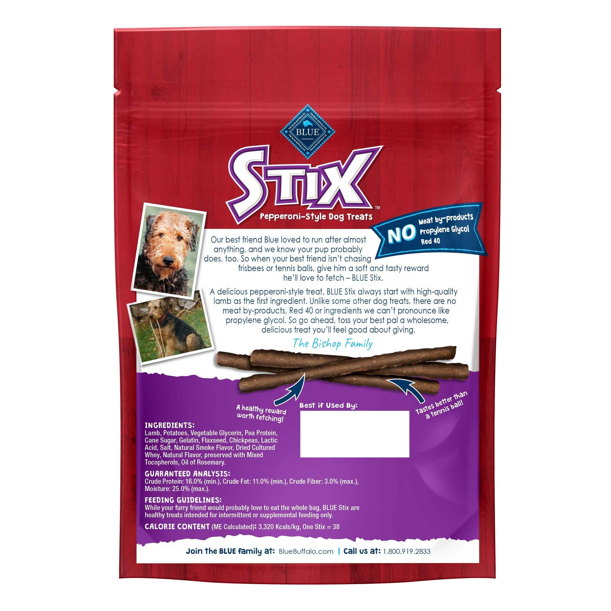 Blue Buffalo Stix Natural Soft-Moist Lamb Dog Treats - 5 Oz  