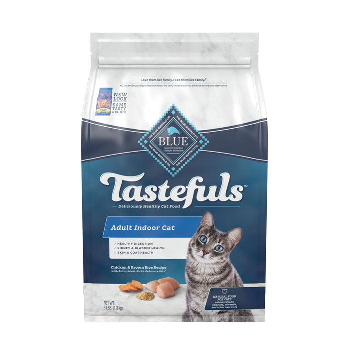 Blue Buffalo Tastefuls Indoor Adult Chicken Dry Cat Food - 3 Lbs